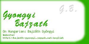 gyongyi bajzath business card